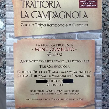 Gasthuis La Campagnola Orari Check In Dalle 1130 Alle 1530 E Dalle 1800 Alle 2300 3*